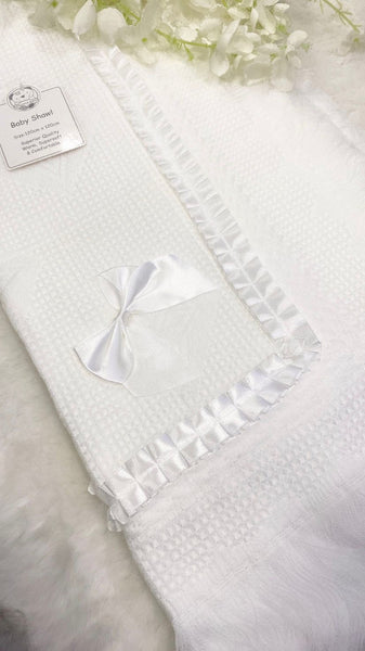 White baby shawl