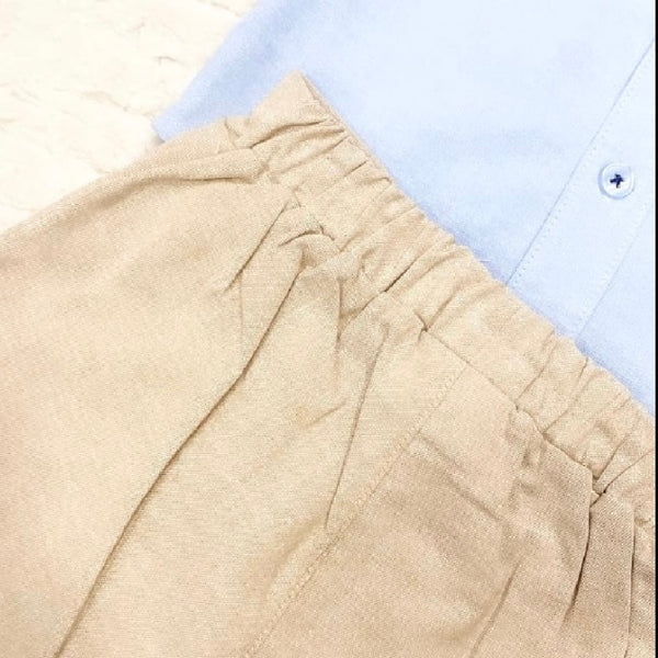 Blue shirt and shorts set