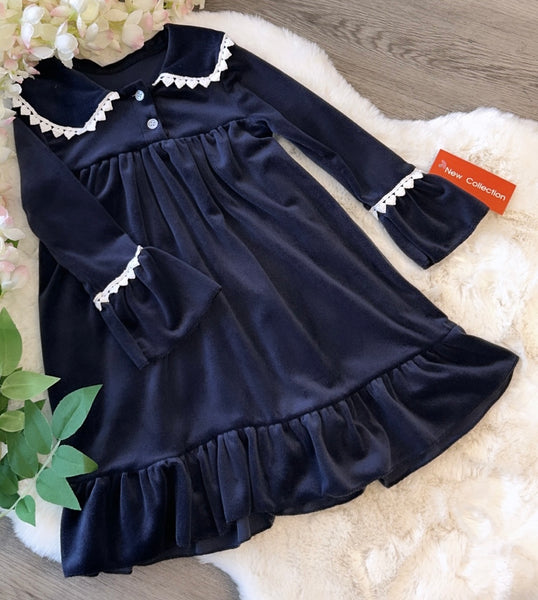 Navy velvet luxury nightie