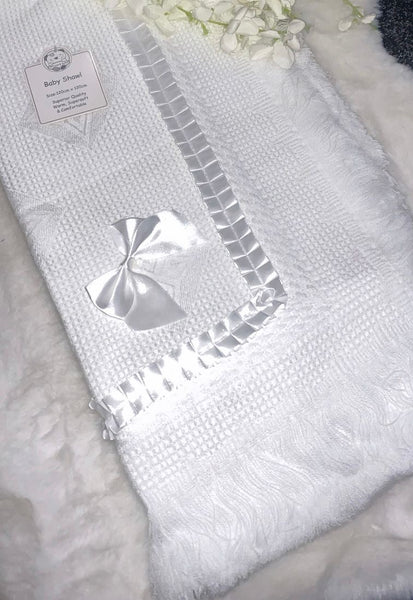 White baby shawl