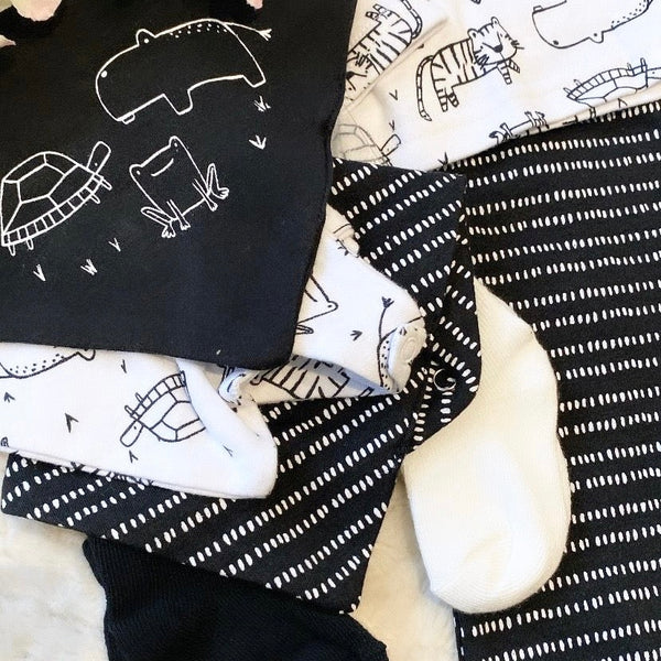 Black and white animals 7pcs gift set