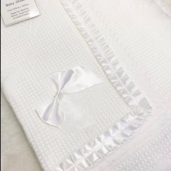 White baby shawl