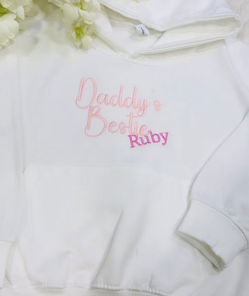 Daddys Bestie Girls Hoodie