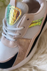 Pastel snake skin junior trainers