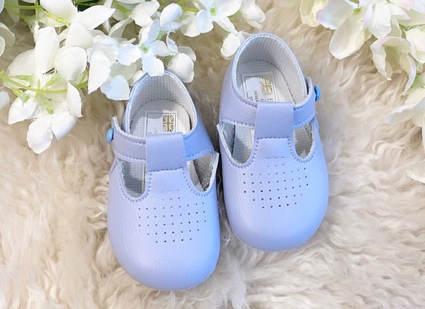 Pale blue baypods soft sole shoe