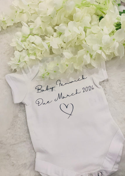 Baby announcement vest