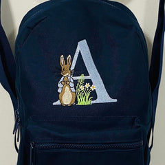 Personlised Navy Backpack