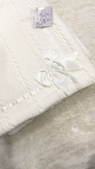 White blanket with bow