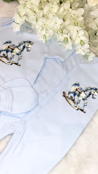 Blue Rocking Horse Set