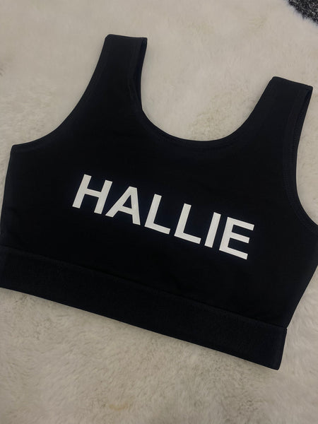 Crop top with large logo on front