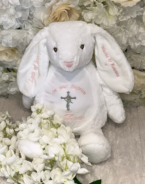 BaptismPersonalised bunny with floppy ears