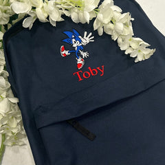 Personlised Navy Backpack