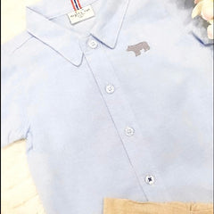 Blue shirt and shorts set