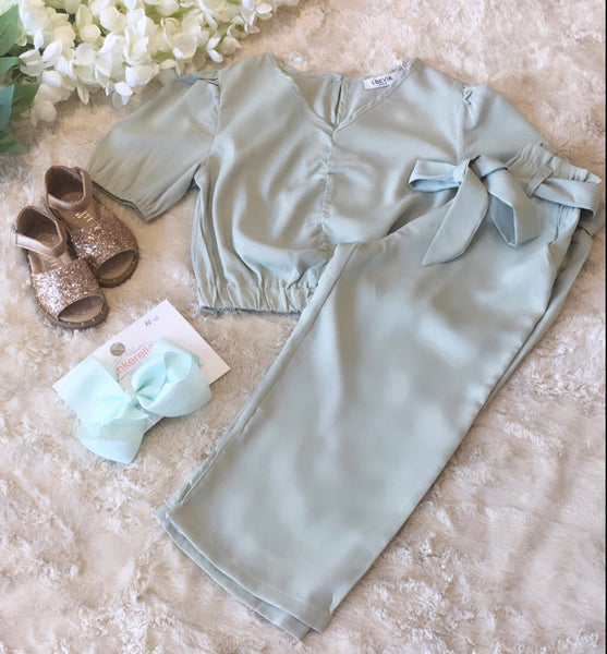 Sage trouser two piece