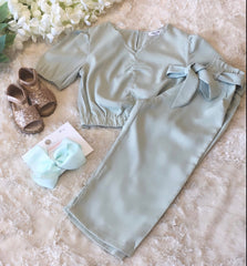 Sage trouser two piece