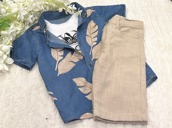 3 piece short and T-shirt set