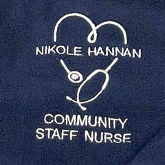 Staff Nurse Heart Navy Fleece