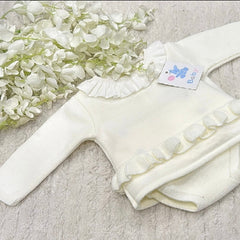 Cream knitted jam pants set