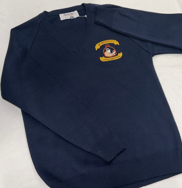 St Bendicit's Catholic Primary School KNITTED V-neck jumper