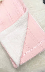 Baby pink blanket with bow