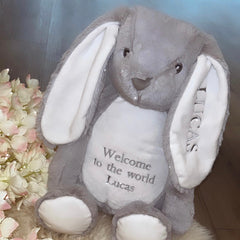 Personalised Grey Bunny