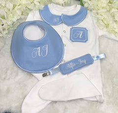 Baby blue frame Traditional 3 piece handmade set