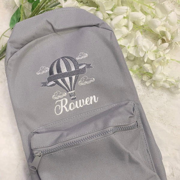 Personalised Grey Backpack