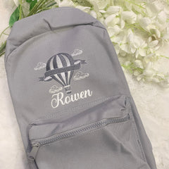 Personalised Grey Backpack