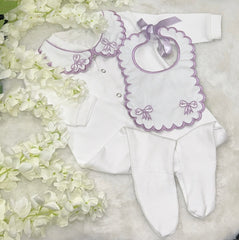 Traditional lilic bow 2 piece handmade set