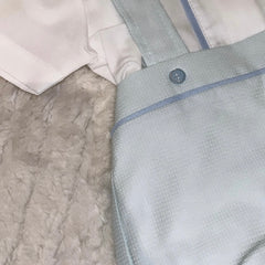 Baby blue dungaree and shirt