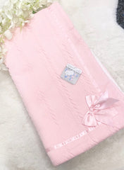 Baby pink blanket with bow