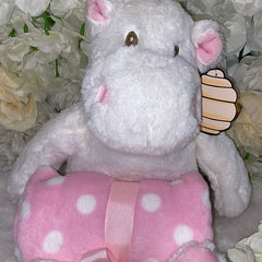 Pink Hippo and Blanket