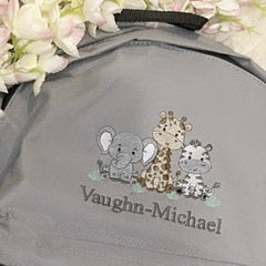 Personalised Grey Backpack