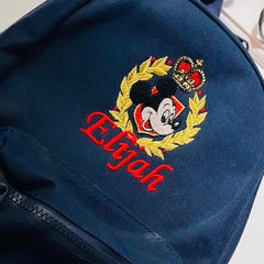 Personlised Navy Backpack