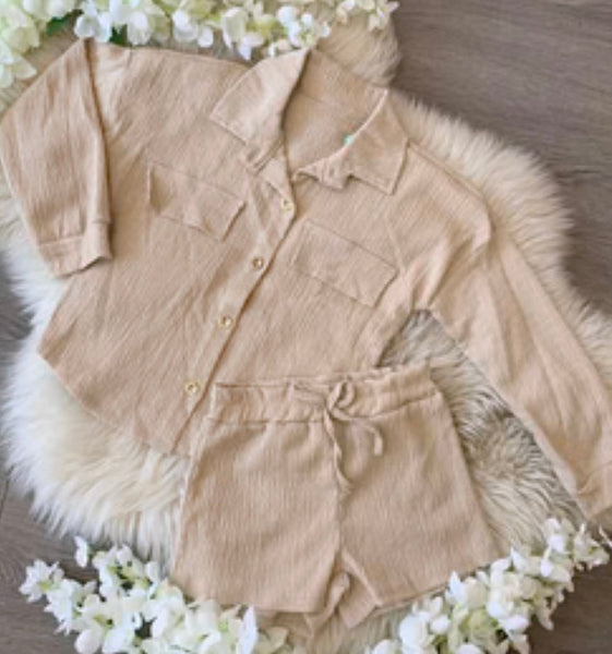 Cheese cloth beige 2 piece