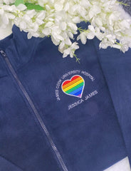 Heart navy fleece
