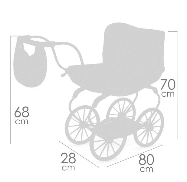 Tulip Peach Spanish Dolls Carriage Pram