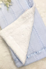 Baby blue blanket with bow