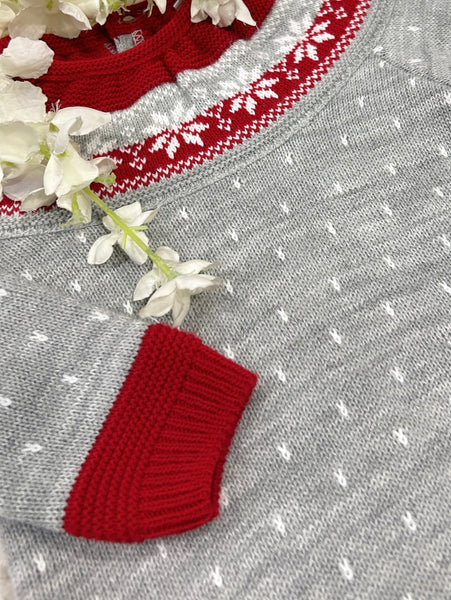 Knitted snow flake romper