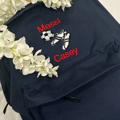 Personlised Navy Backpack