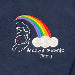 Rainbow Maternity Navy Fleece