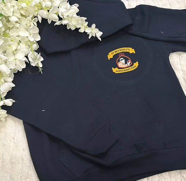 St benedicts navy school hoodie