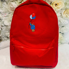 Personalised Red Backpack