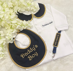 Navy and gold Traditional 3 piece handmade set