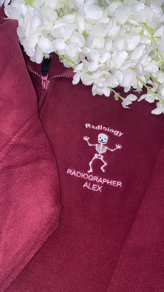 Radiology Burgandy Fleece