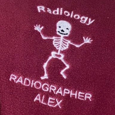 Radiology Burgandy Fleece