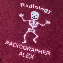 Radiology Burgandy Fleece