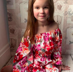 Pink floral two piece