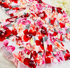 Pink floral two piece