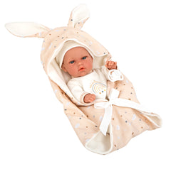 Beige Doll and Bunny Blanket and Dummy
